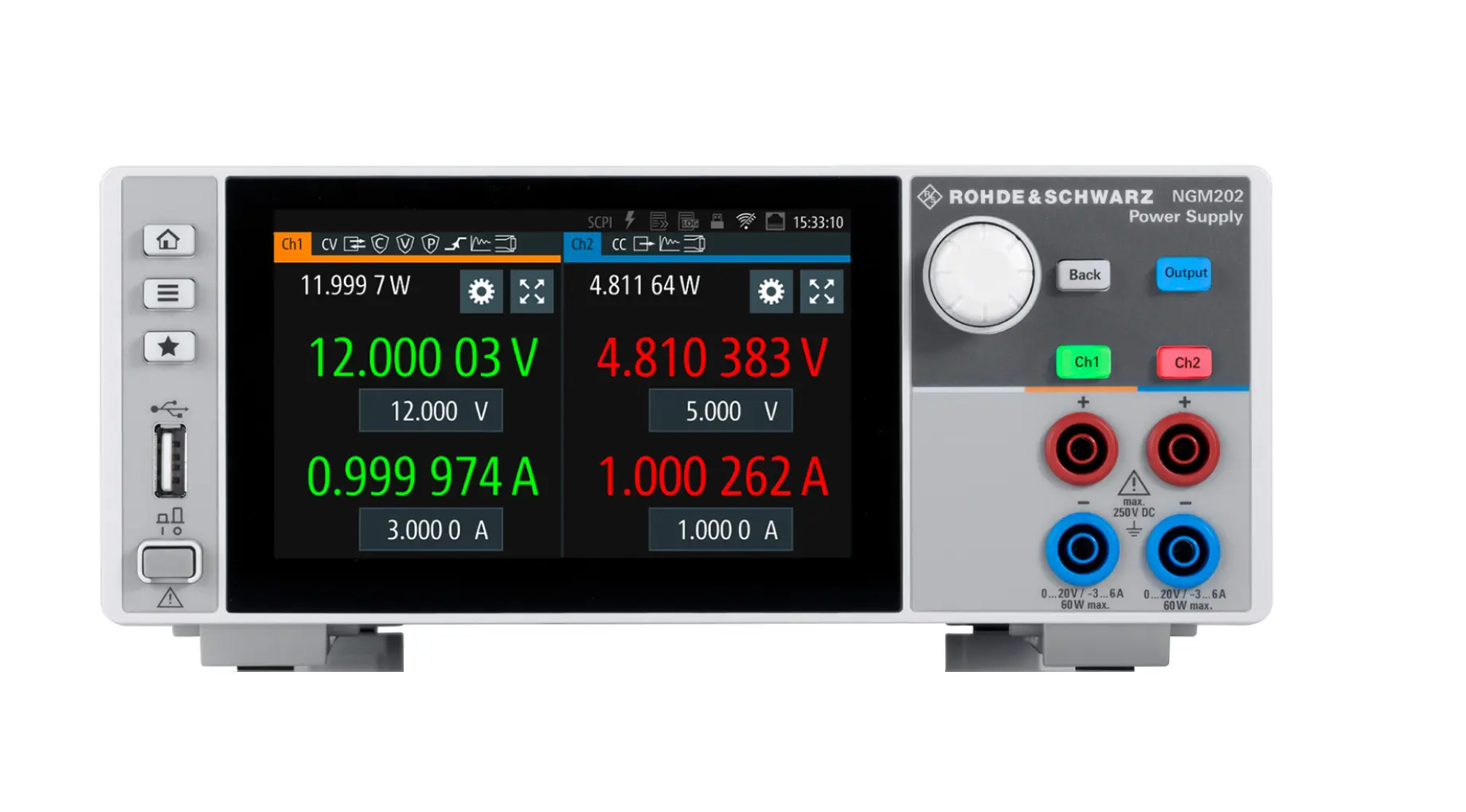 Fuente de Alimentación DC de Salida Dual Rohde & Schwarz NGM-COM2B