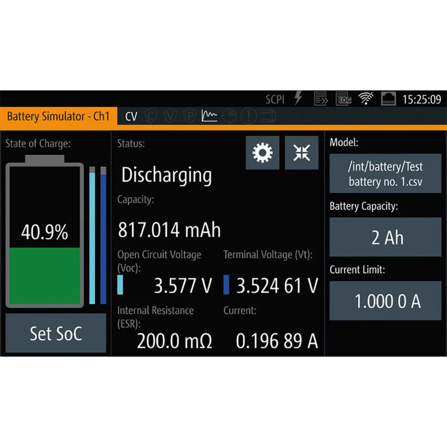 Opción de Simulación de Batería Rohde & Schwarz NGM-K106