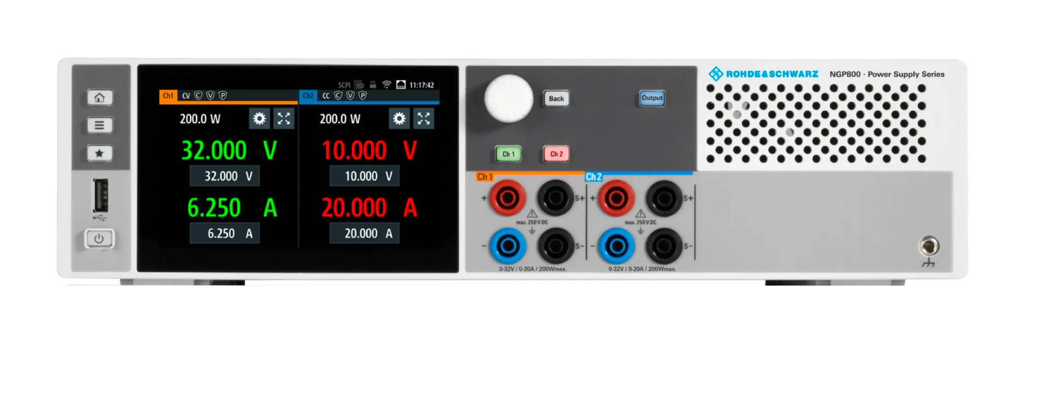 Rohde & Schwarz NGP822 Fuente de Alimentación DC Dual-Canal