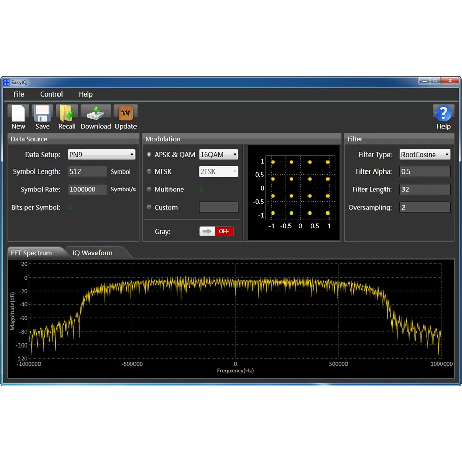 Función de Generador de Señales IQ Siglent SDG-7000A-IQ