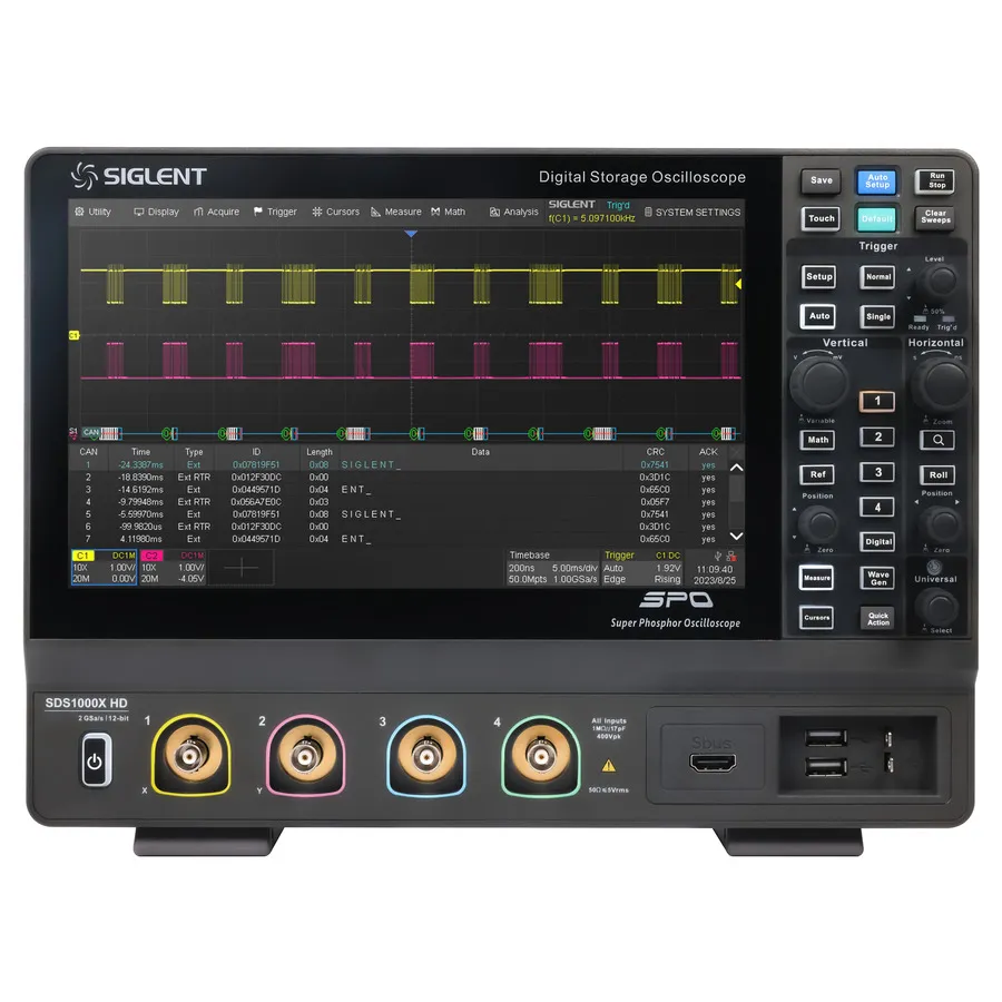 Siglent SDS1102X HD Osciloscopio de Señal Mixta
