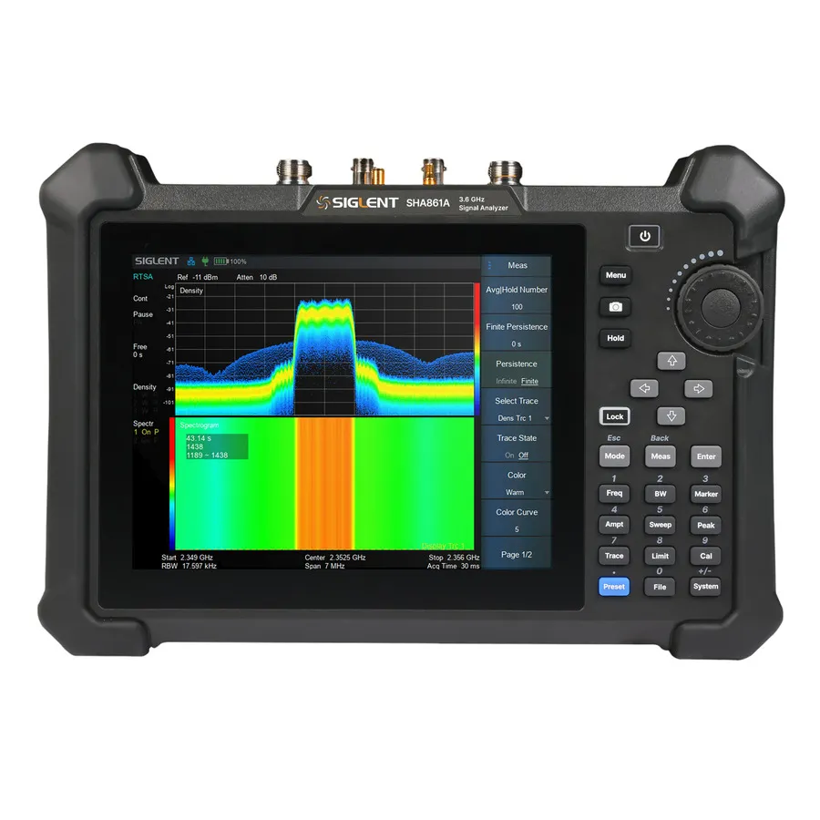 Analizador de espectro portátil Siglent SHA861A