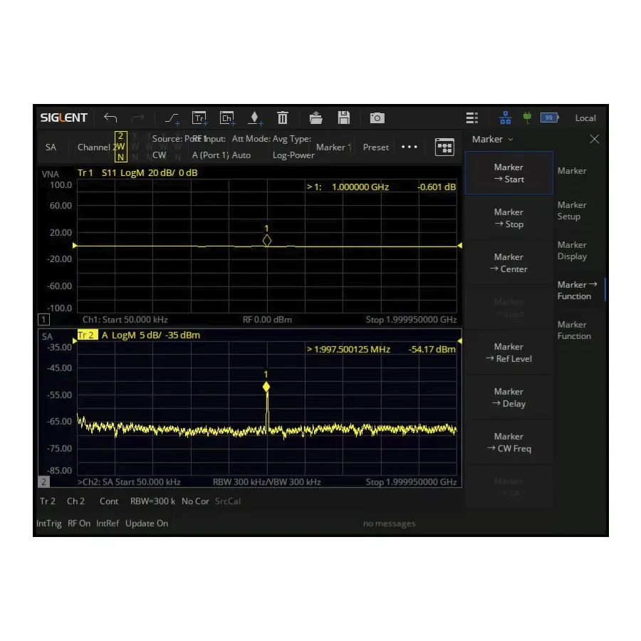 Opción de software de análisis de espectro Siglent SHN900-SA