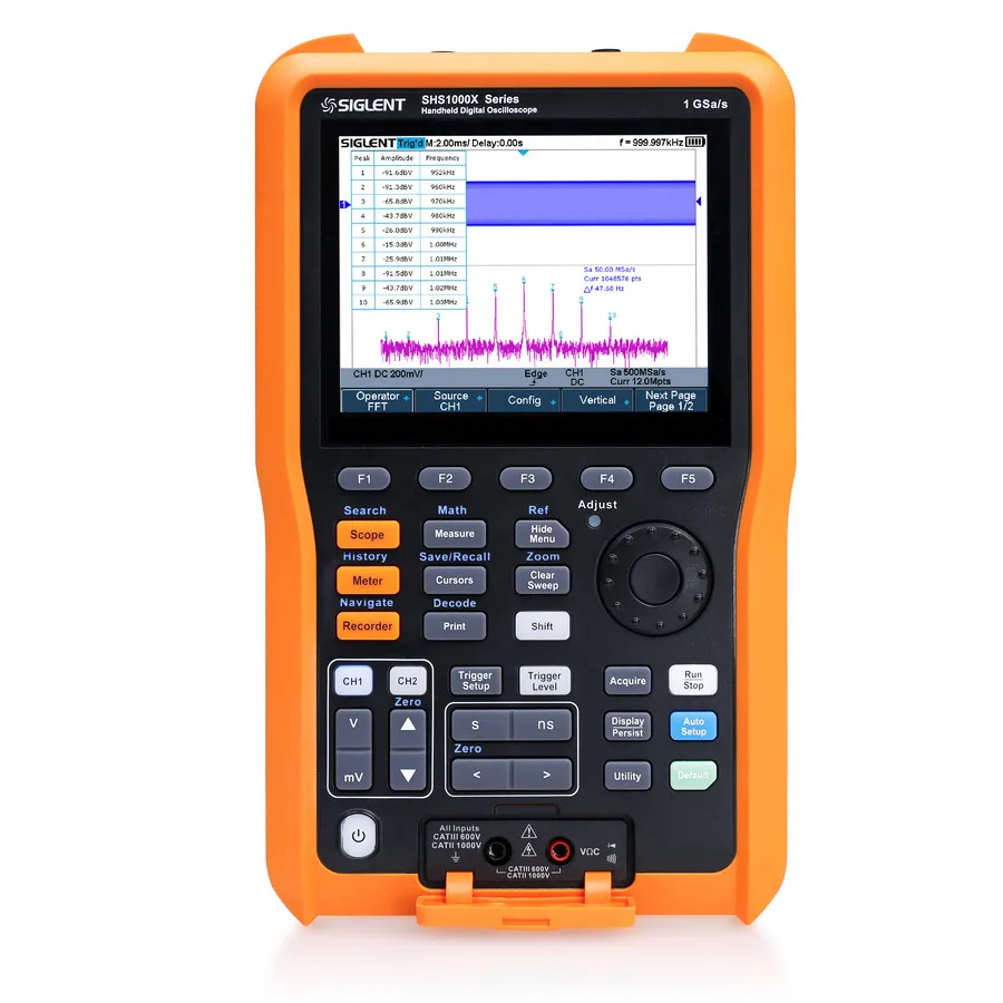 Osciloscopio portátil Siglent SHS1102X
