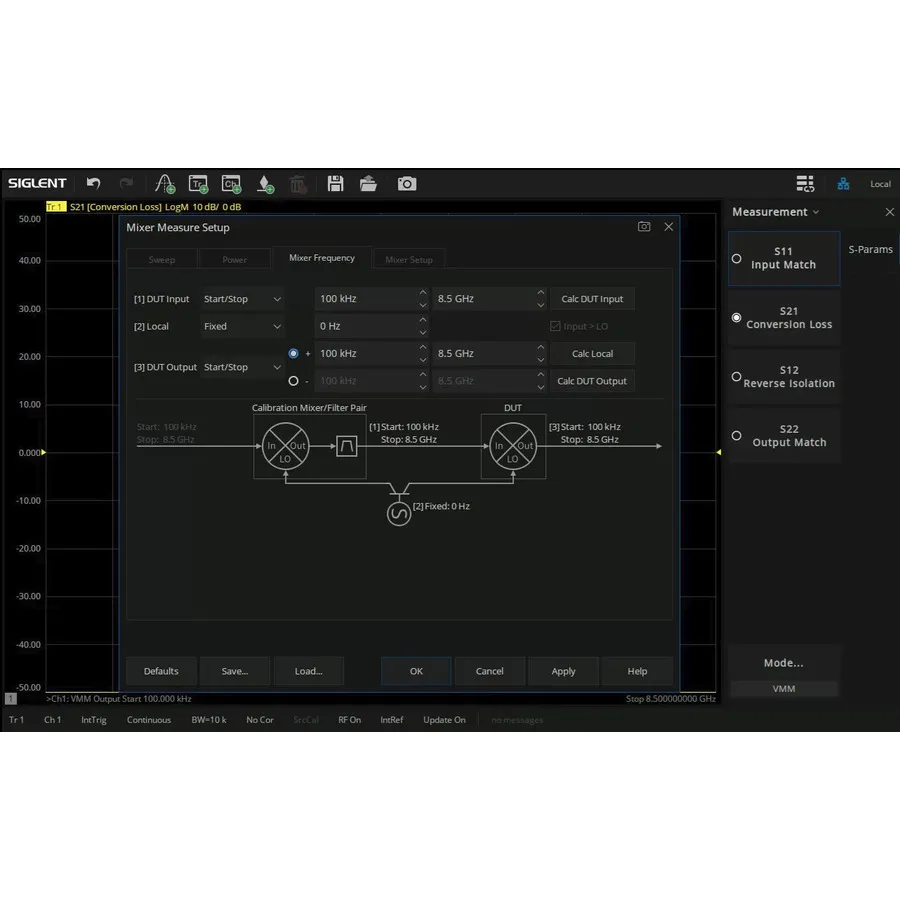 Software de Medición de Mezclador Vectorial Siglent SNA5000-VMM