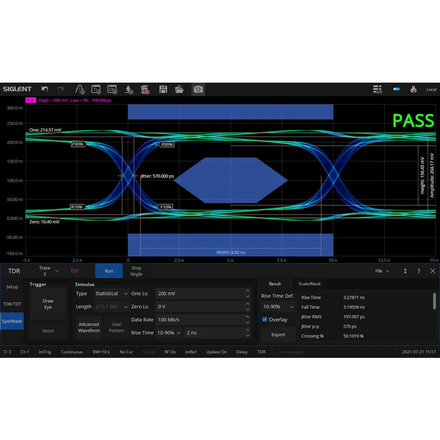 Software Mejorado de Análisis en el Dominio del Tiempo Siglent SNA6000-TDR