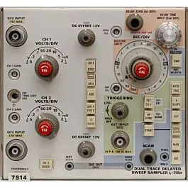 Muestreador Tektronix 7S14 de Doble Traza con Barrido Retrasado