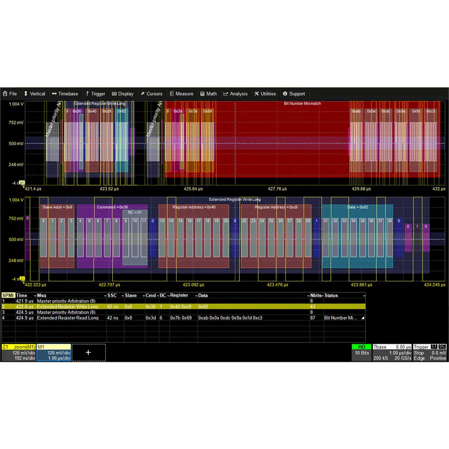 Opción de Trigger y Decode Teledyne LeCroy HDO4K-CAN FDBUS TD