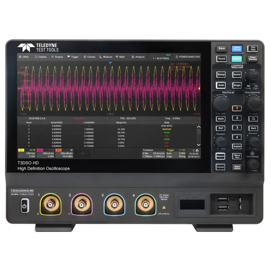 Teledyne LeCroy T3DSO2204HD-MS Osciloscopio de Señales Mixtas