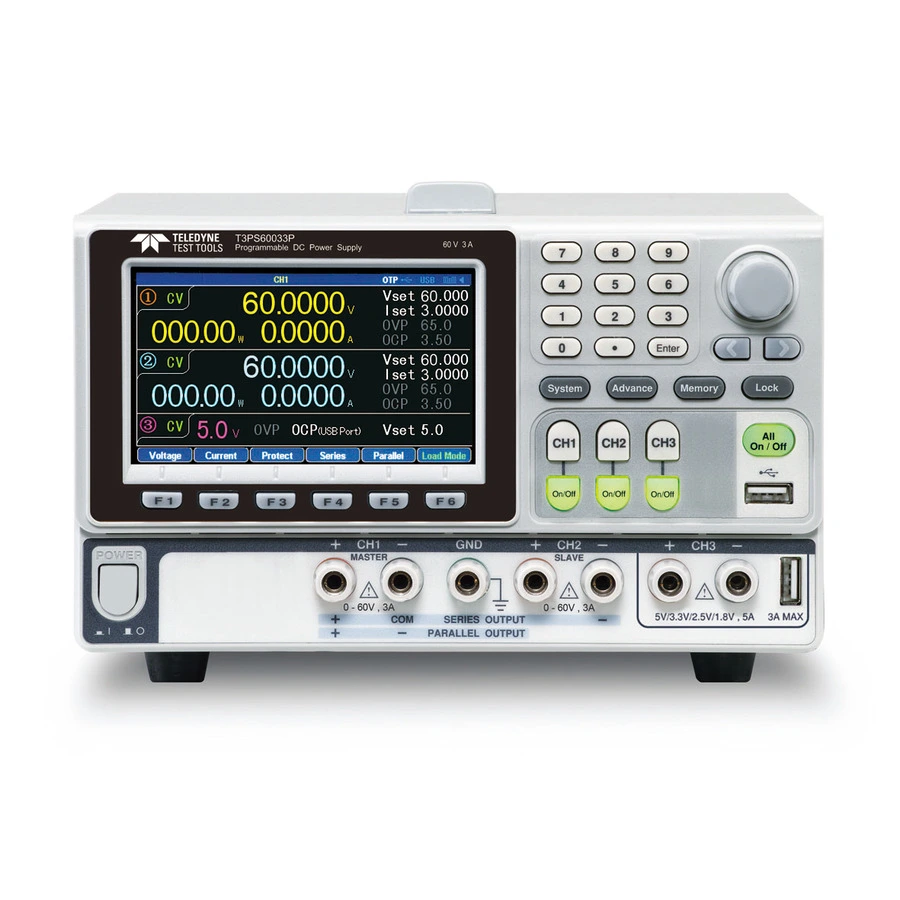 Teledyne LeCroy T3PS60033P Fuente de Poder DC de Triple Salida