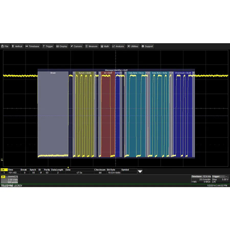 Opción de Paquete Automotriz Teledyne LeCroy WS4KHD-AUTO TD