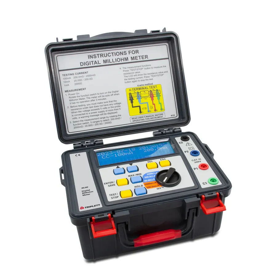 Medidor de Miliohm Triplett ML200 con Batería